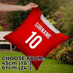 Manchester Red - 1999 Home Shirt - 45cm or 61cm Retro Showerproof Outdoor Cushion