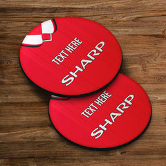 Manchester Red 1999 Home Shirt - Personalised Drink Coaster - Square Or Circle