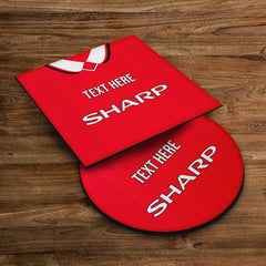 Manchester Red 1999 Home Shirt - Personalised Drink Coaster - Square Or Circle