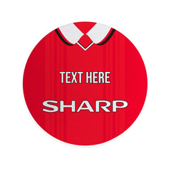Manchester Red 1999 Home Shirt - Personalised Drink Coaster - Square Or Circle
