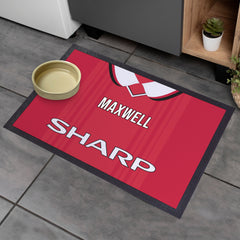 Manchester Red 1999 Home Shirt - Personalised Retro Door Mat - 60cm x 40cm