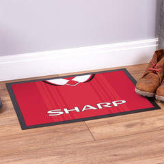 Manchester Red 1999 Home Shirt - Personalised Retro Door Mat - 60cm x 40cm
