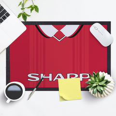 Manchester Red 1999 Home Shirt - Personalised Retro Door Mat - 60cm x 40cm