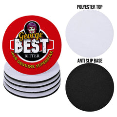 Manchester Red Best - Football Coaster - Square Or Circle