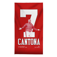 Manchester Red Cantona 7 - Football Legends - Beach Towel - 150cm x 75cm