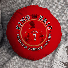 Manchester Red Cantona - Football Legends - Circle Cushion 14inch