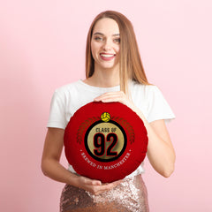 Manchester Red Class of 92 - Football Legends - Circle Cushion 14inch