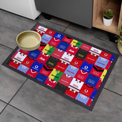 Manchester Red Kit Montage - Retro Door Mat - 60cm x 40cm