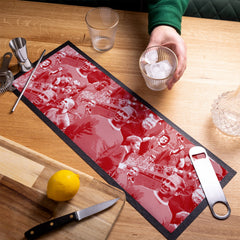 Manchester Red Montage - Bar Runner