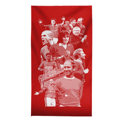 Manchester Red Montage - Football Legends - Beach Towel - 150cm x 75cm