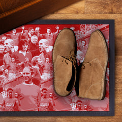 Manchester Red Montage - Retro Door Mat - 60cm x 40cm