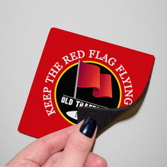 Manchester Red Red Flag - Football Coaster - Square Or Circle