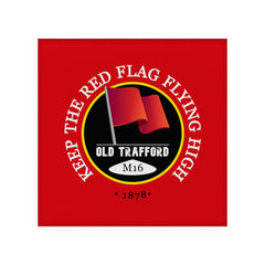 Manchester Red Red Flag - Football Coaster - Square Or Circle
