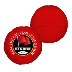 Manchester Red Red Flag - Football Legends - Circle Cushion 14inch
