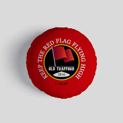Manchester Red Red Flag - Football Legends - Circle Cushion 14inch