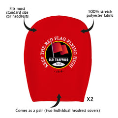 Manchester Red Red Flag - Football Legends - Headrest Cover