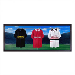 Manchester Red Retro Retro Hanging Football Shirts - Personalised Bar Runner
