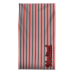 Manchester Red - Stripes - Microfibre Retro Beach Towel - 150cm x 75cm