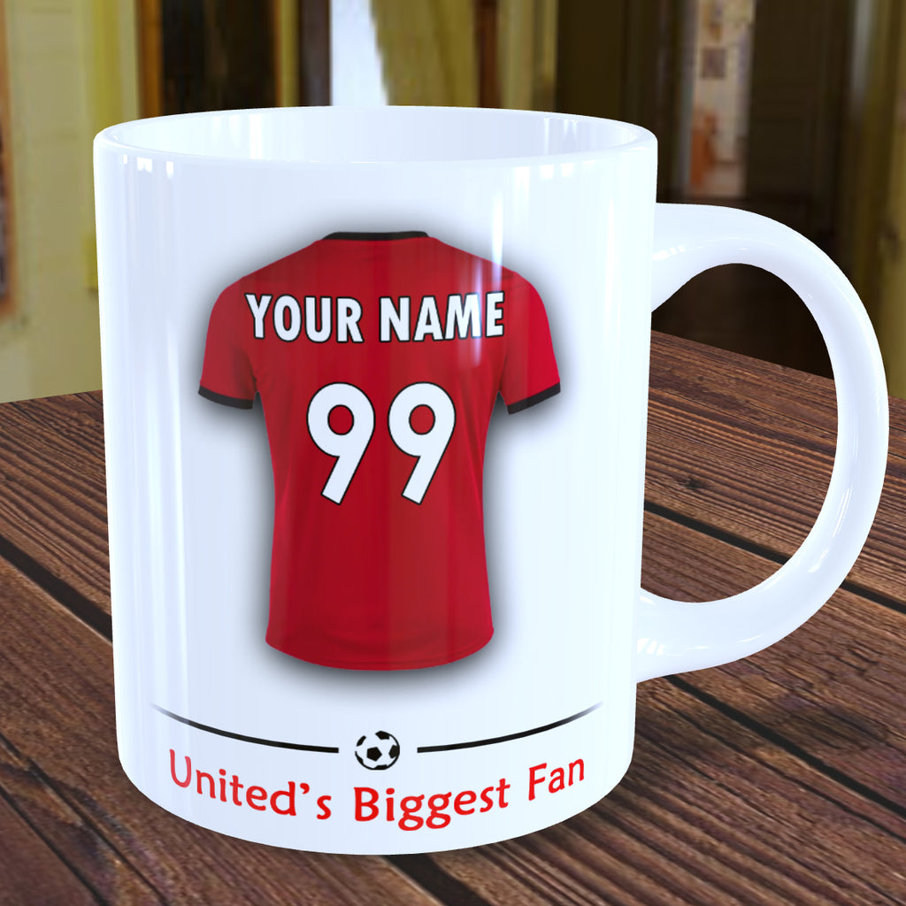 Manchester United Mug Personalised Custom Made Football Supporters Cup