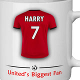 Manchester United Mug Personalised Custom Made Football Supporters Cup