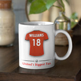 Manchester United Mug Personalised Custom Made Football Supporters Cup