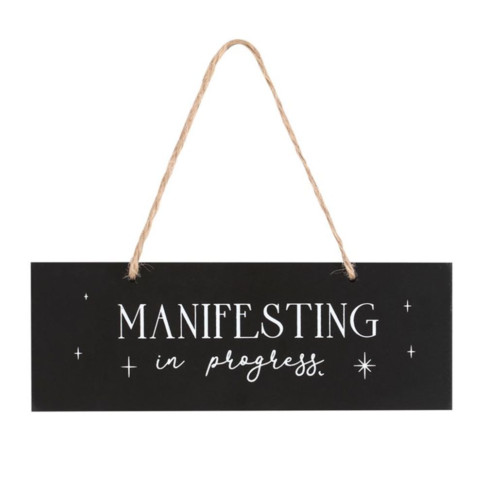 Manifesting In Progress Hanging Sign