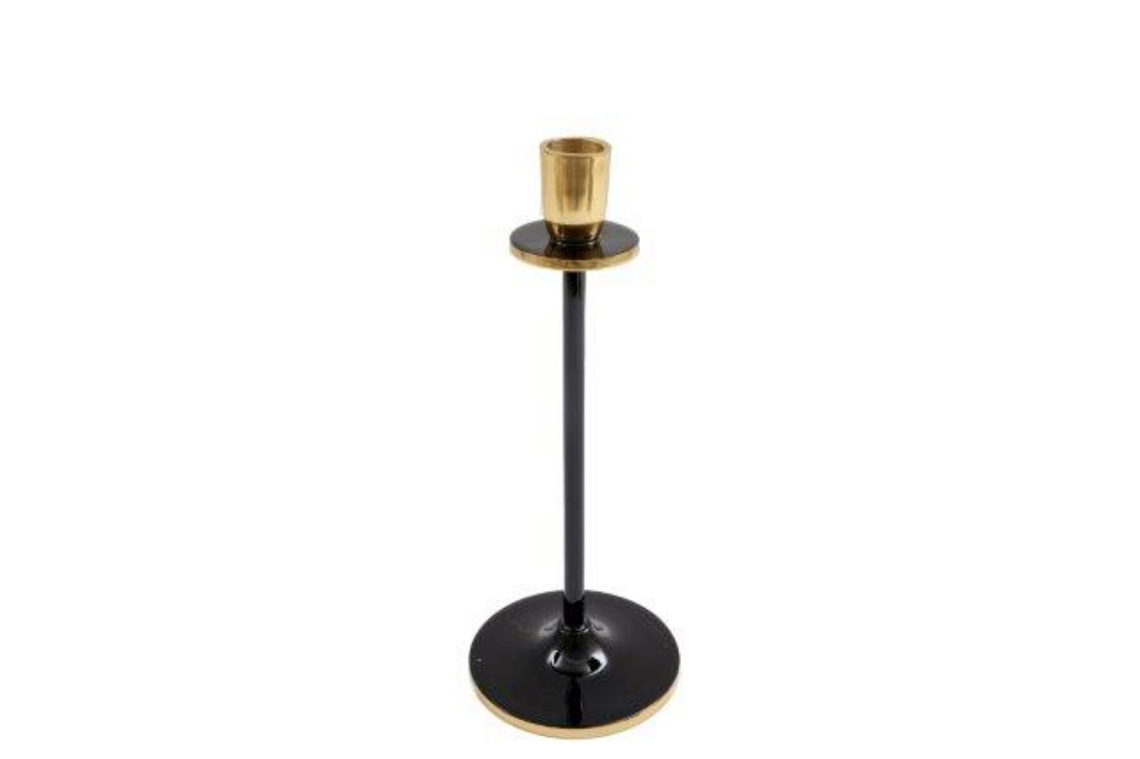 Medium Black and Gold Candlestick