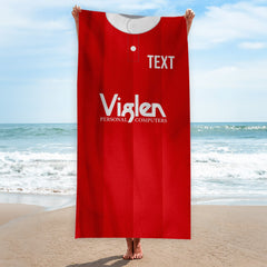 The Addicks 1996 Home Shirt - Personalised Lightweight, Microfibre Retro Beach Towel - 150cm x 75cm