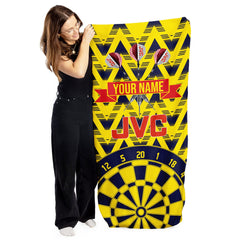 Darts The Gooners - 1992 Away - Personalised Lightweight, Microfibre Retro Beach Towel - 150cm x 75cm