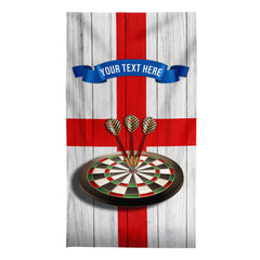 St George Darts towel - Personalised Lightweight, Microfibre Retro Beach Towel - 150cm x 75cm