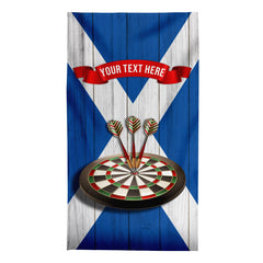 Scotland Darts towel - Personalised Lightweight, Microfibre Retro Beach Towel - 150cm x 75cm