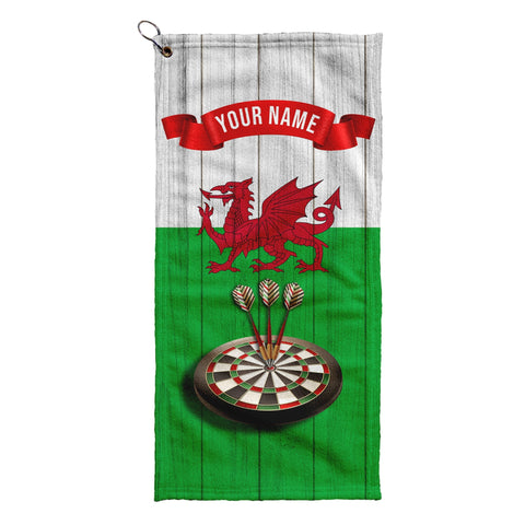 Wales Flag - Personalised Darts / Golf Towel