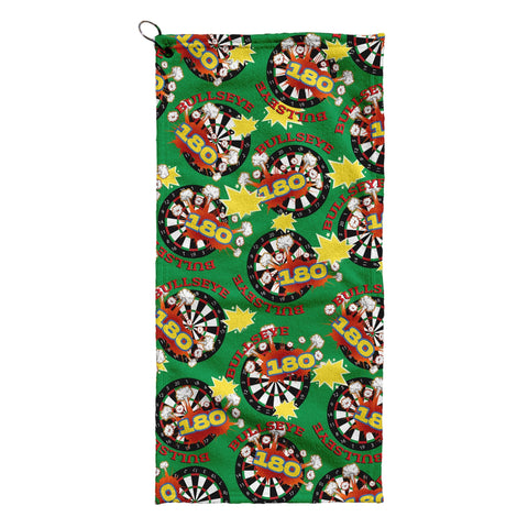 Bullseye Patterned - Personalised Darts / Golf Towel