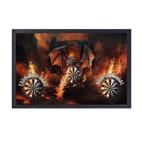 Darts Dragon - Personalised Door Mat - 60cm x 40cm