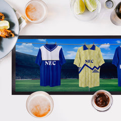 Merseyside Blues Retro Hanging Football Shirts - Personalised Bar Runner