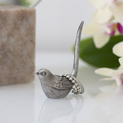 Metal Bird Ring Holder