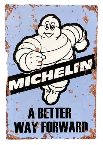 Metal Vintage Wall Sign - Michelin A Better Way Forward Tyres