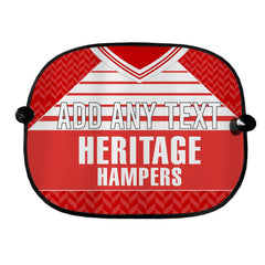 Middlesbrough 1990 Home Shirt - Personalised Retro Football Car Sun Shade - Set of 2