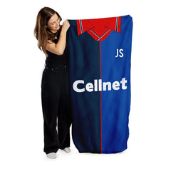 Middlesbrough - 1997 Away Shirt - Personalised Retro Lightweight, Microfibre Beach Towel - 150cm x 75cm