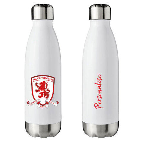 Middlesbrough FC Crest Insulated Water Bottle - White