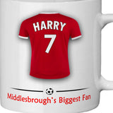 Middlesbrough Mug Personalised Custom Made Football Supporters Cup