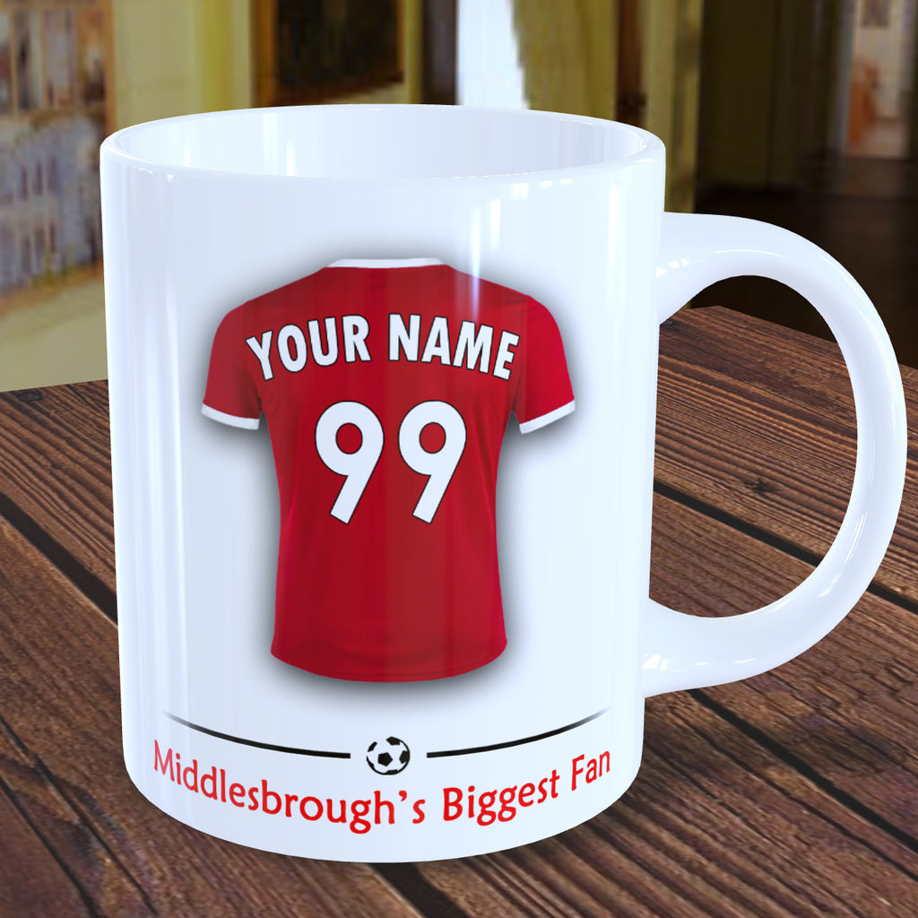 Middlesbrough Mug Personalised Custom Made Football Supporters Cup