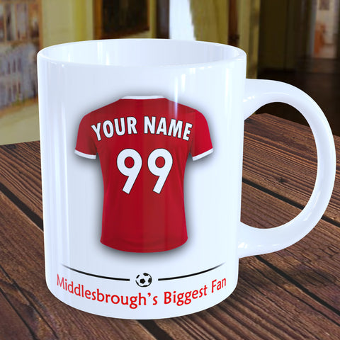 Middlesbrough Mug Personalised Custom Made Football Supporters Cup