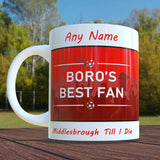 Middlesbrough Personalised Mug - Best Fan Cup With Name