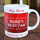 Middlesbrough Personalised Mug - Best Fan Cup With Name
