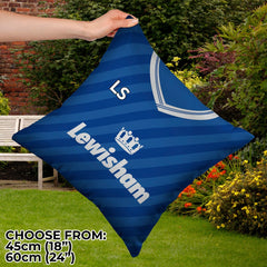 Millwall-- 1987 Home Shirt - 45cm or 61cm Retro Showerproof Outdoor Cushion