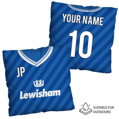 Millwall-- 1987 Home Shirt - 45cm or 61cm Retro Showerproof Outdoor Cushion