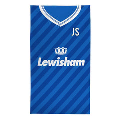 Millwall-- 1987 Home Shirt - Personalised Lightweight, Microfibre Retro Beach Towel - 150cm x 75cm