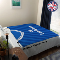Millwall-- 1987 Home Shirt - Personalised Retro Fleece Blanket