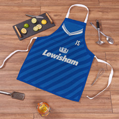 Millwall-- 1987 Home Shirt - Personalised Retro Football  Novelty Water-Resistant, Lazer Cut (no fraying) Light Weight Adults Apron